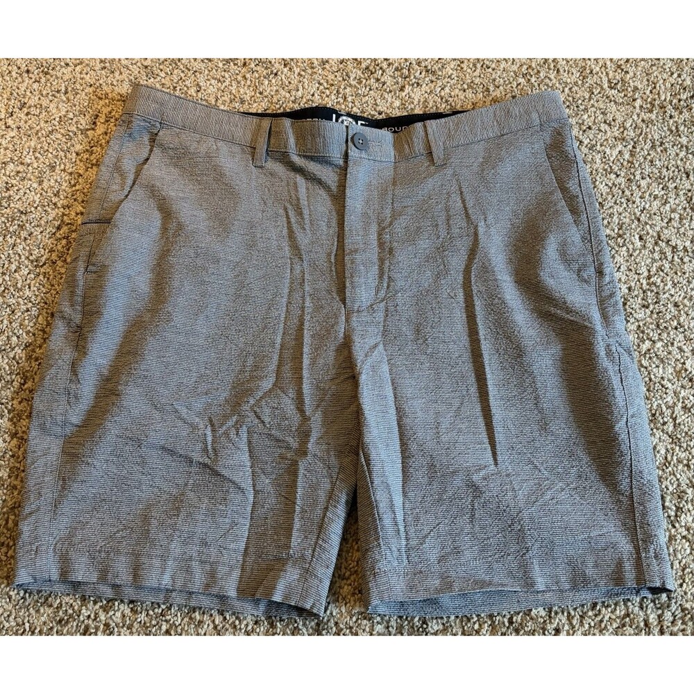 Joseph Abboud Just One Earth Mens 38W Gray Performance Stretch Shorts Heather